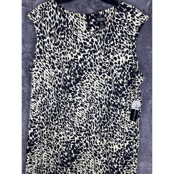 Soho Apparel LTD Women’s Dress Size 20W Animal PrintSleeveless Leopard “NO BELT” - Picture 4 of 10